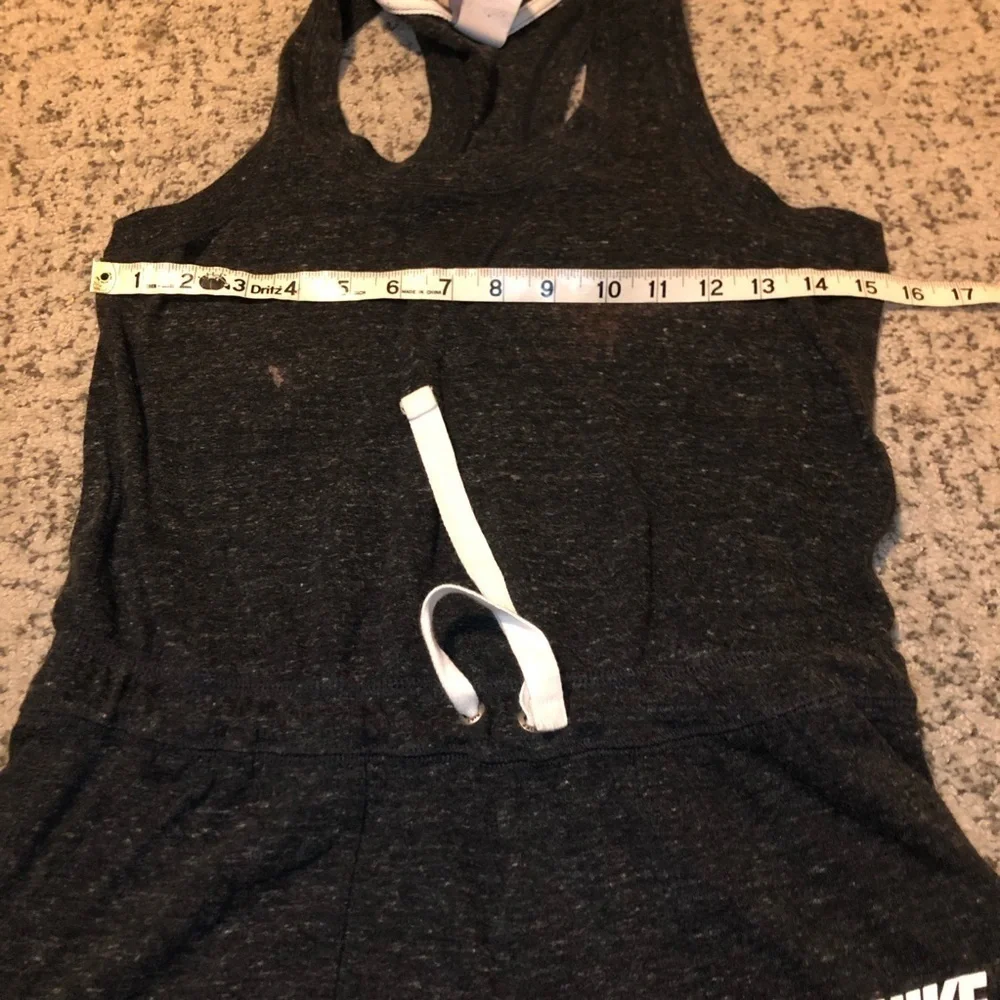 Nike “Just Do It” Dark Gray Sleeveless Romper Size XS